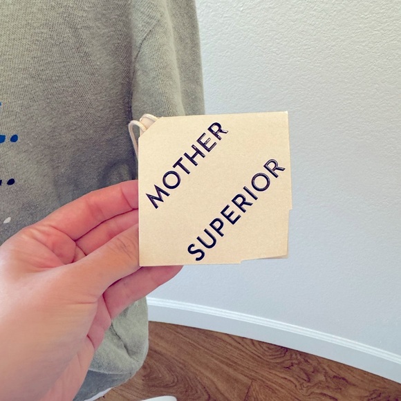 NWT Mother The Sinful Soft Slimfit Crewneck in Sage Green (Relax Baby Be Cool) - Picture 9 of 10